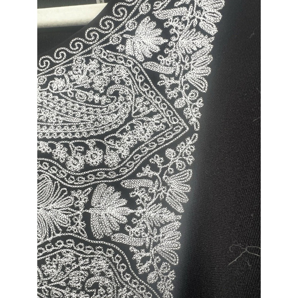 NWT Kobi Halperin Marta Coat Womens 2X Black Ivory Embroidered Paisley Topper - Picture 5 of 12
